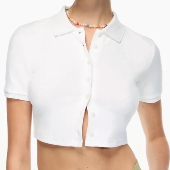 Aritzia | Sunday Best | Polo Cropped Shirt | Size S - Picture 1 of 5